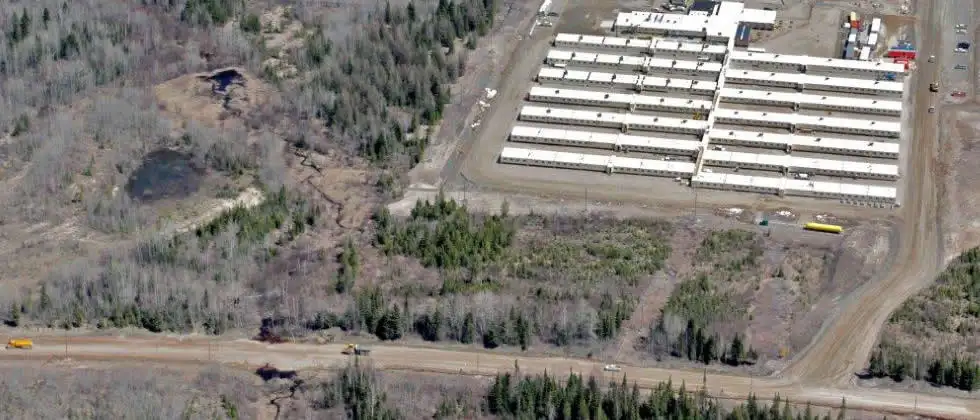 Flat Roofers commercial roofing project seen from the air